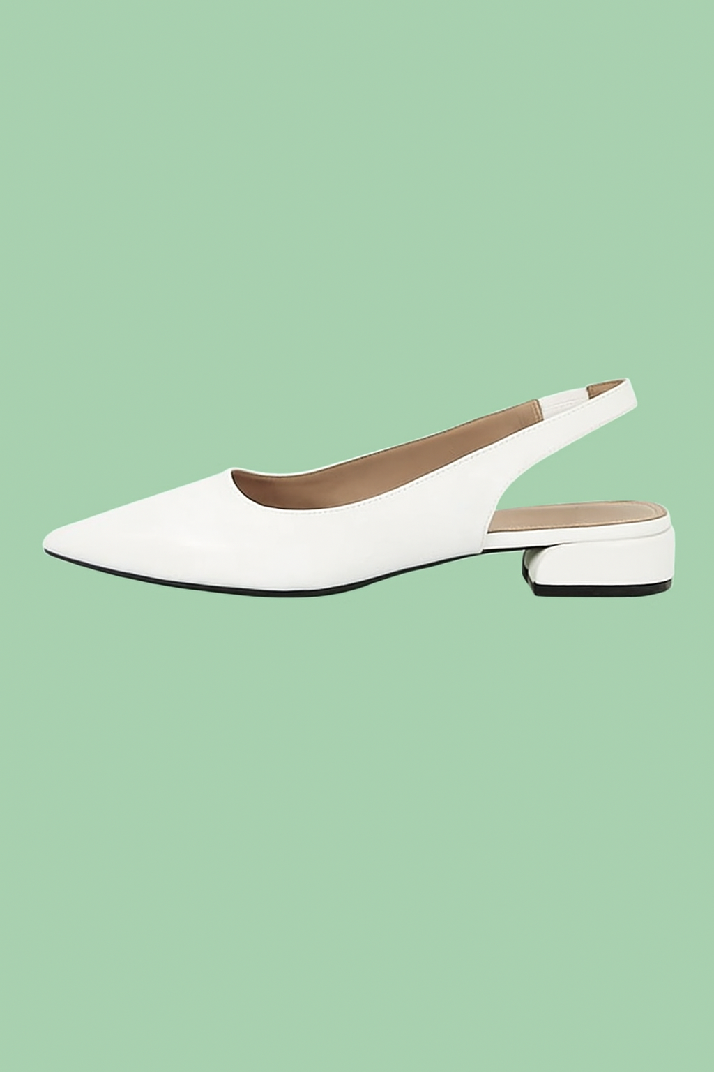 Pure Elegance Pump – Timeless White (Mid heel)