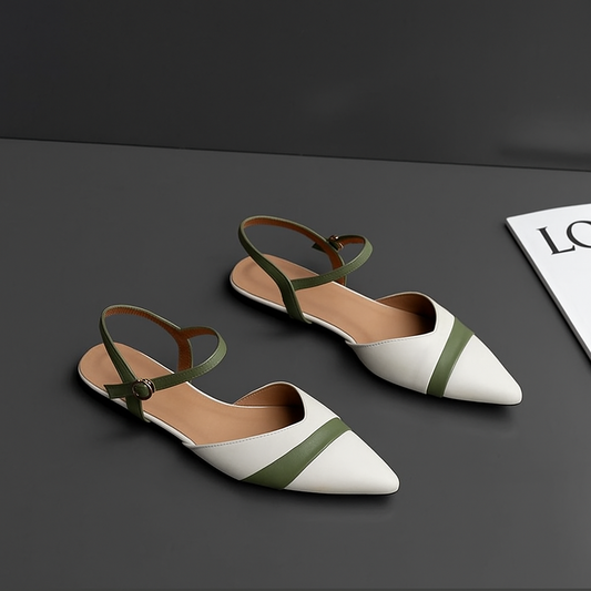 Verdant Grace Pump – Green & White Harmony