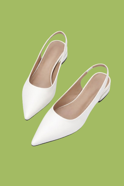 Pure Elegance Pump – Timeless White with Elastic