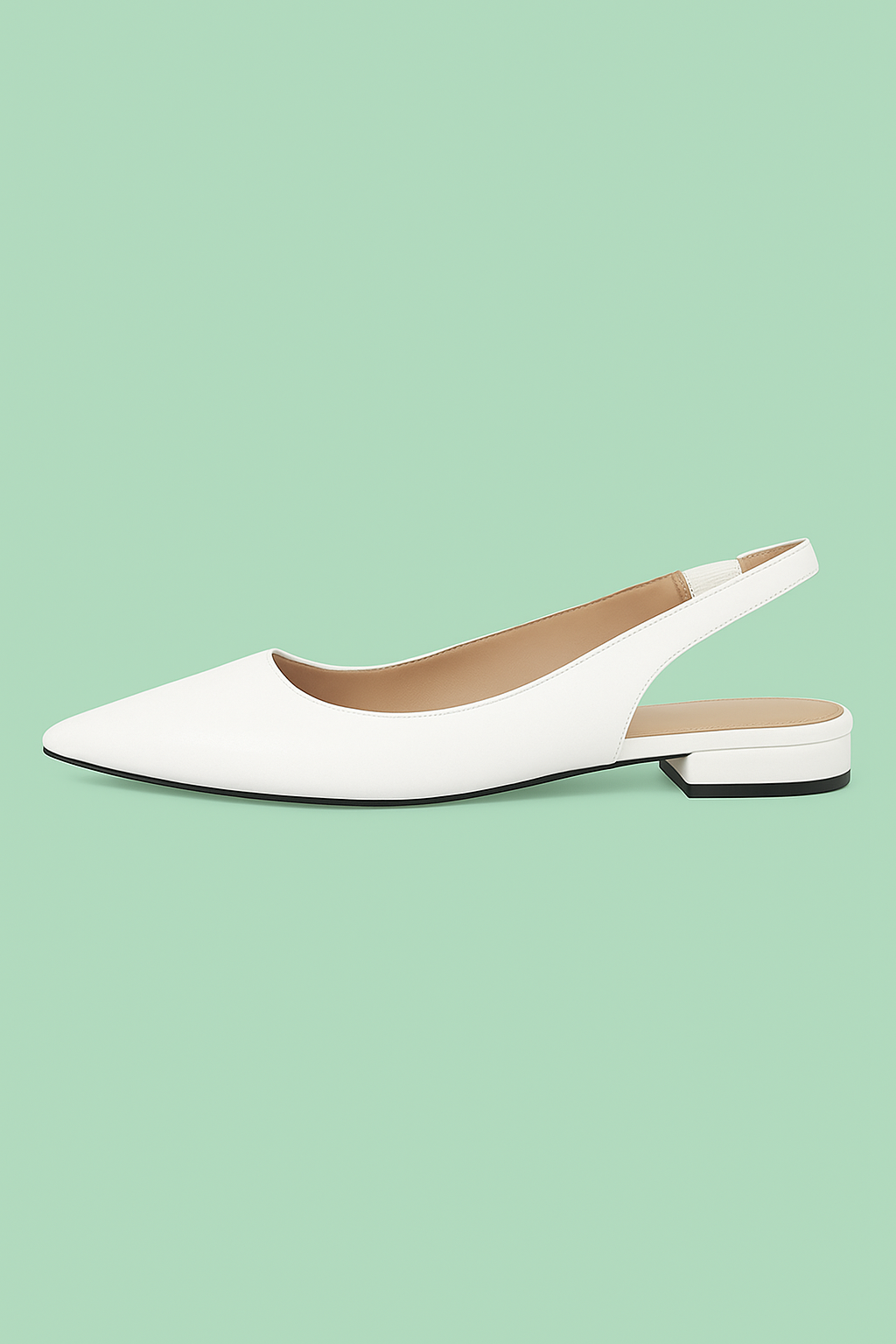 Pure Elegance Pump – Timeless White (Mid heel)